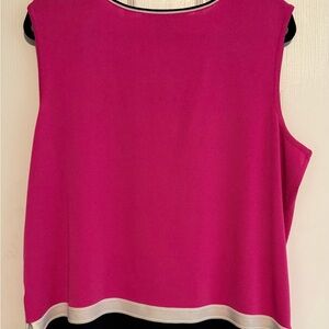 Ming wang Fuchsia and Black Tank Top